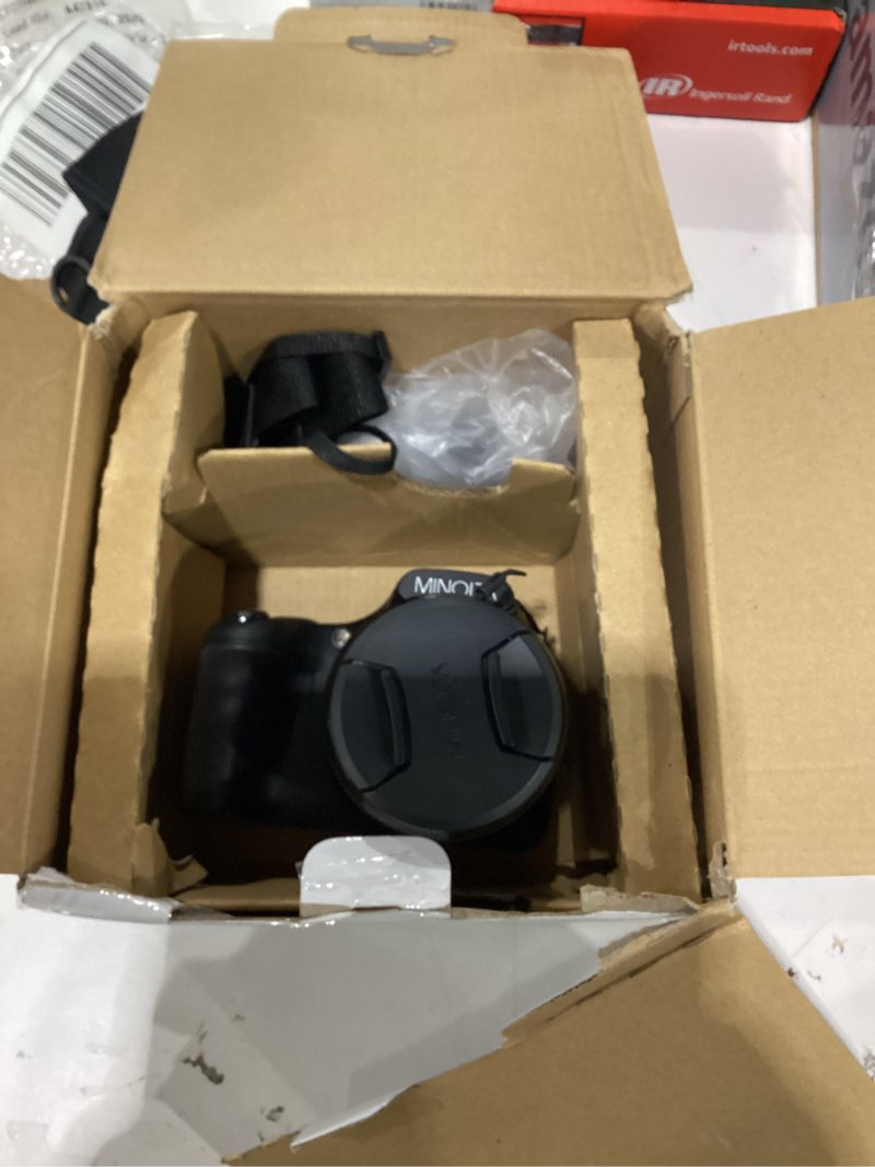 Condition photo showing As Is for Minolta Pro Shot 20MP Digital Camera – 67x Optical Zoom, Full 1080p HD Video, Optical Image Stabilization, Wi-Fi, 3-inch Articulating LCD Screen, 27 Scene Modes – Includes 16GB SD Card (Black)