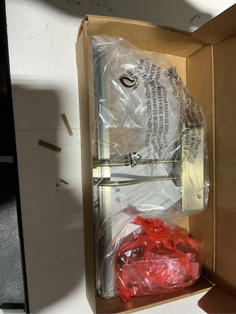 Condition photo showing New/Like New for FUNCHDAY Picture Light Wireless, 13" Rechargeable Battery Operated Picture Lights with Remote Timer, 280LM Dimmable Gallery Light, Cordless Art Lighting for Paintings,Wall (Antique Brass) Antique Brass 13 Inches