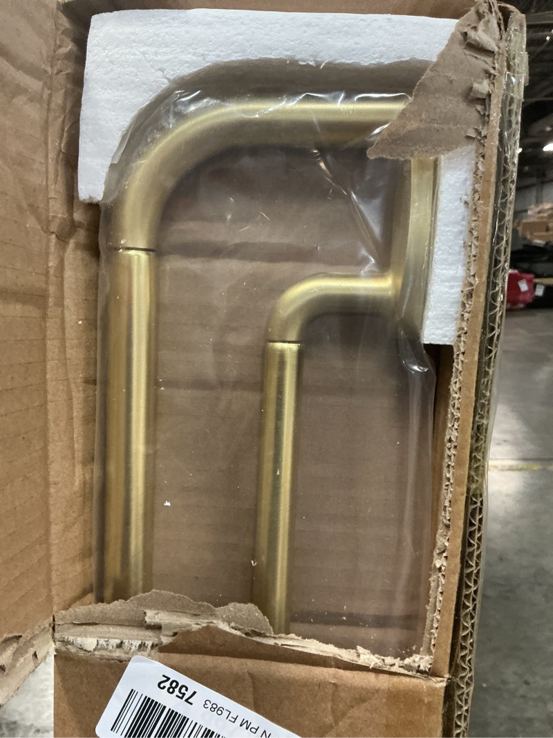 Condition photo showing Good Condition for Double Curtain Rods Brass,Room Darkening Drapery Rod 48-84 Inches,Adjustable 3/4 Inches Front and 5/8 Inches Back Quality Metal Rod for Window,Wrap Around Design 48-84" Brass