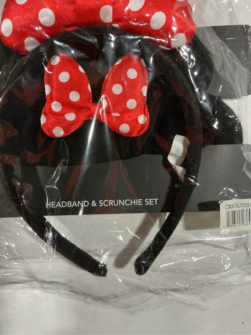 Bioworld Disney Minnie Mouse 2-Piece Plush Headband & Scrunchie Set