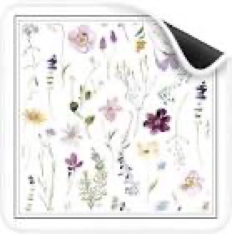 deyimmei mahjong mat for table - non-slip mahjong table cover with storage pockets, perfect mahjong accessories & gifts for women, men, and mahjong enthusiasts (floral watercolor)