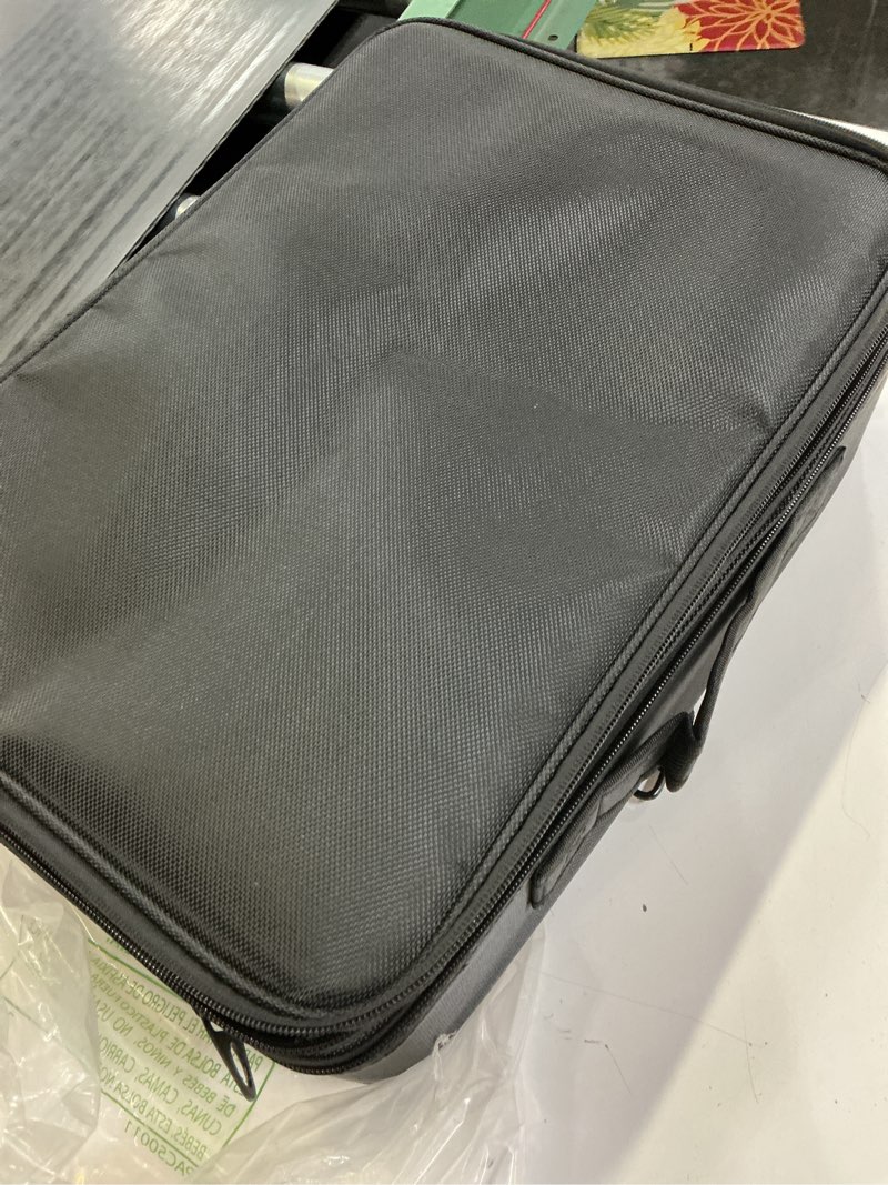 Condition photo showing Good Condition for gzcz large capacity travel makeup train case,professional cosmetic bags for women,portable makeup brush bag organizer storage with adjustable dividers and shoulder strap large black