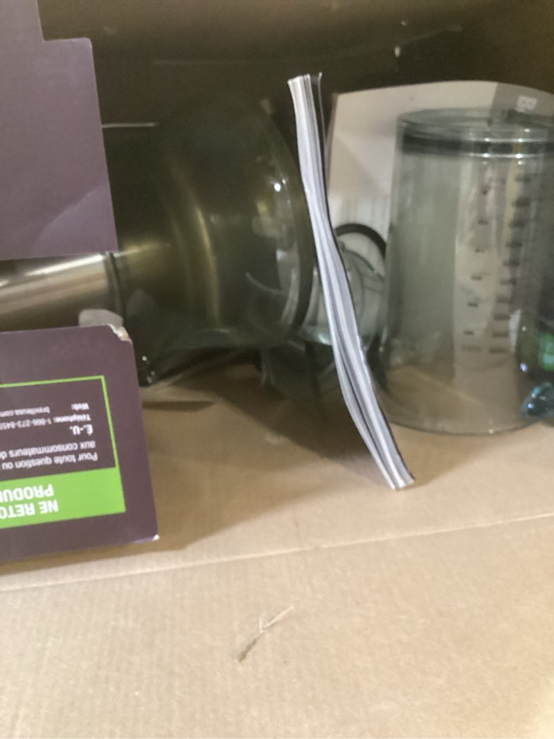 Condition photo showing As Is for breville juice fountain elite 800jexl, silver