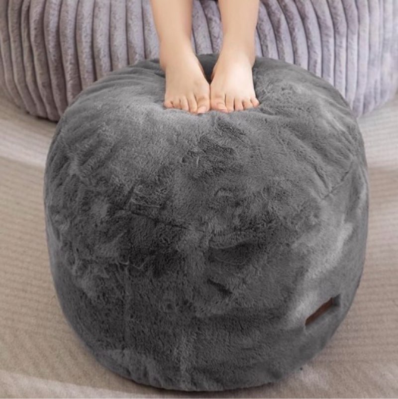 HIGOGOGO Pouf Stuffed Ottoman Round Modern Foam Filled Foot Rest Chair Decorative Poufs 20 x 15 Inch