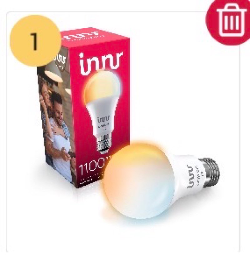 innr smart light bulbs, a19 zigbee, works with philips hue* and alexa (bridge required), warm to cool white, dimmable, e26 led bulb 75 watt, soft white light, 1140lm, 1-pack