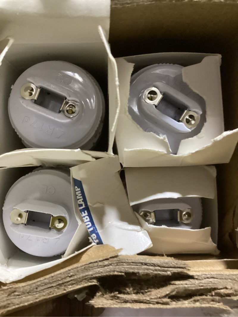 Condition photo showing Good Condition for led bulbs 8 foot, 2 pin, 45w 6000k, t8 led tube lights, r17d ho rotatable 8' shop lights, frosted cover, dual-ended power, ballast removed, 8ft led bulbs to replace fluorescent lamp(4pack) frosted cover single row 4 count