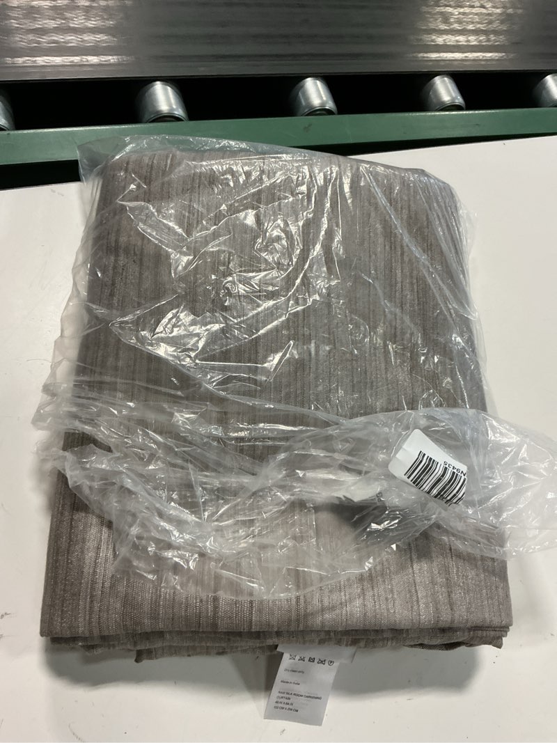 Condition photo showing Good Condition for raw silk room darkening curtain - single panel