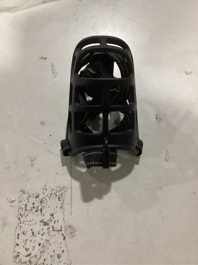 Condition photo showing Good Condition for BARKLESS Dog Muzzle, Basket Muzzle for Biting, Chewing and Scavenging, Humane Cage Mouth Cover, Perfect for Grooming and Training Large Aggressive Reactive Dogs (L, Black) Black L