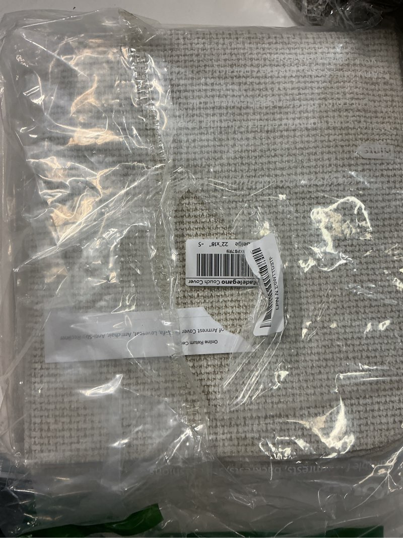 Condition photo showing Good Condition for couch arm covers, sofa arm covers, waterproof armrest cover for sofa, armchair, loveseat, non-slip recliner arm cover, headrest cover, arm chair covers set of 2 (beige, 24"×20") beige 24" x 20" - 2 pcs