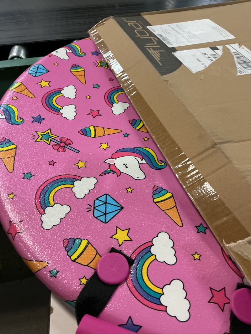 Condition photo showing Good Condition for Flybar Snow Sled for Kids and Toddlers- Foam Saucer Disc, Ages 6+, Easy Grip Handles, Durable with Slick Bottom & PE Core Build, Lightweight Snow Boards, Snowboard Toys for Outdoor, Up to 110 lbs, 26" Pink Unicorn