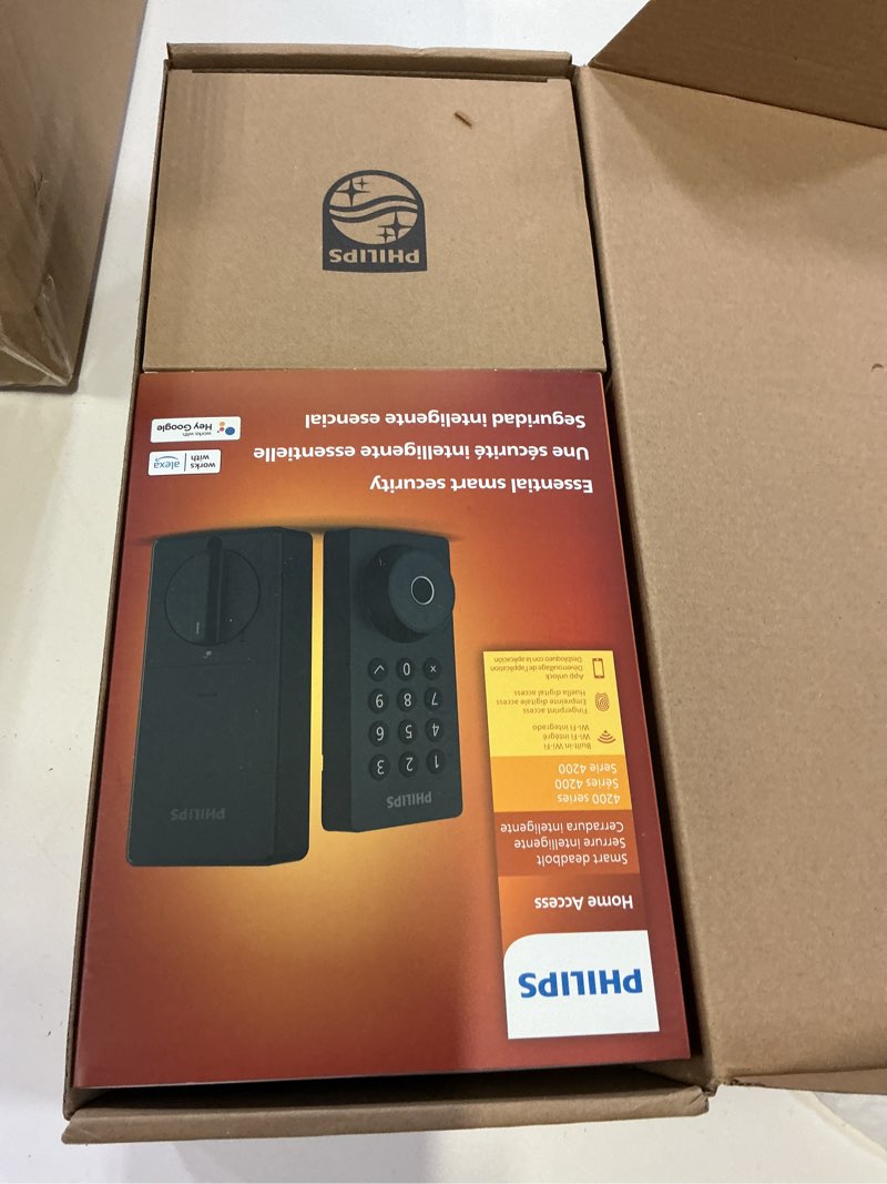 Condition photo showing Good Condition for philips wifi keypad door lock with handle, built-in wifi, app remote control, voice & fingerprint unlock, smart locks for front door with auto lock, digital front door lock set, keyless entry deadbolt matte black