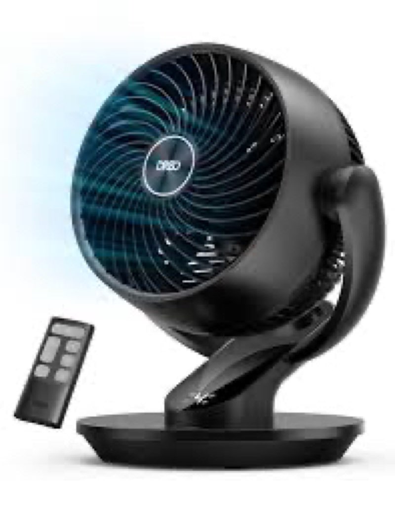 Dreo Fan for Bedroom, 13-Inch Oscillating Table Air Circulator Fan for Whole Room, 120° Tilt Adjustm