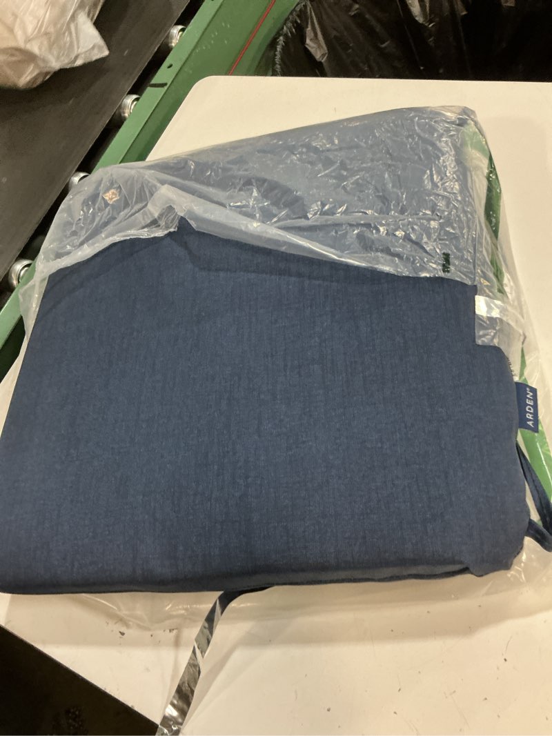 Condition photo showing Good Condition for arden indoor/outdoor seat or rocking chair cushion, 19 x 18, water repellent, rain proof, fade resistant cushion for rocking or dining chairs sapphire blue leala polyfill 1 pack | 19" x 18" sapphire blue leala
