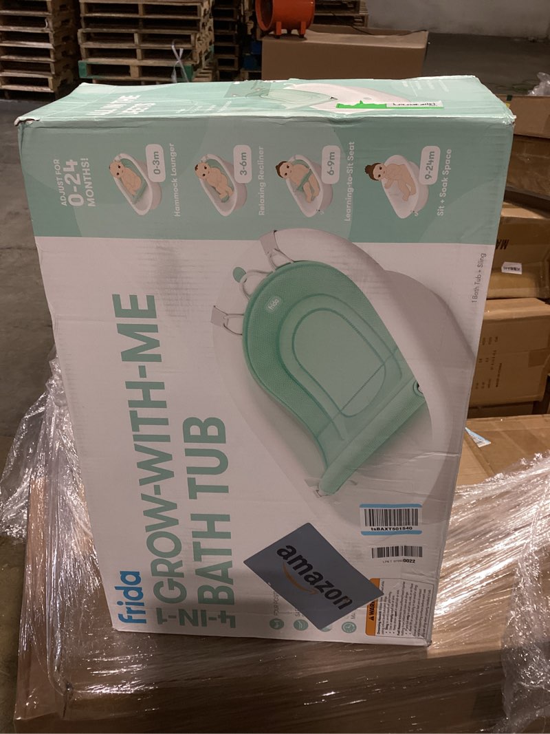 Condition photo showing As Is for frida baby 4-in-1 grow-with-me baby bathtub, baby tub for newborns to toddler with removable bath seat & backrest for bath support in tub bath tub