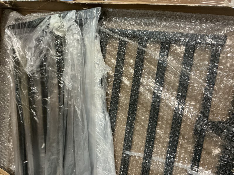 Condition photo showing New/Like New for 55.1" extra tall pet gate, 29.92"- 43" black adjustable dog gate | pressure mounted, walk through, cat gate, no drilling, narrow slat, heavy-duty steel, for doorways, stairs, hallway, kitchen black 29.92"- 43" wide