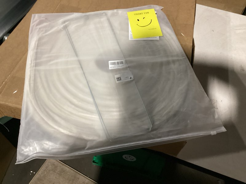 Condition photo showing As Is for large linen lantern hanging light shade