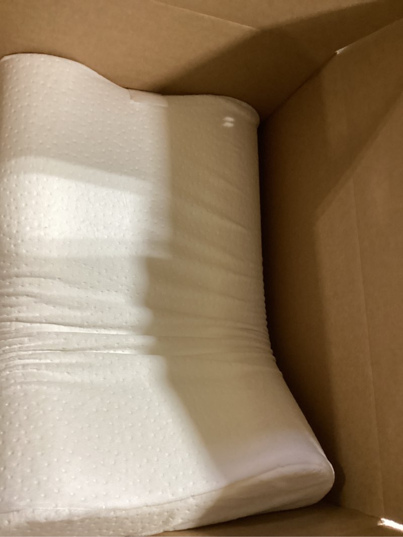 Condition photo showing Good Condition for sleep innovations memory foam contour pillow, queen size, head, neck, and shoulder alignment, side and back sleepers, medium support queen contour pillow