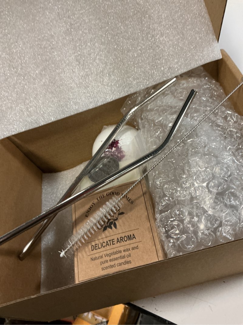 Condition photo showing As Is for new parents gift basket, pregnancy, postpartum & baby shower gifts for first time mom and dad to be, gender reveal gift for couples with mom & dad glass cups