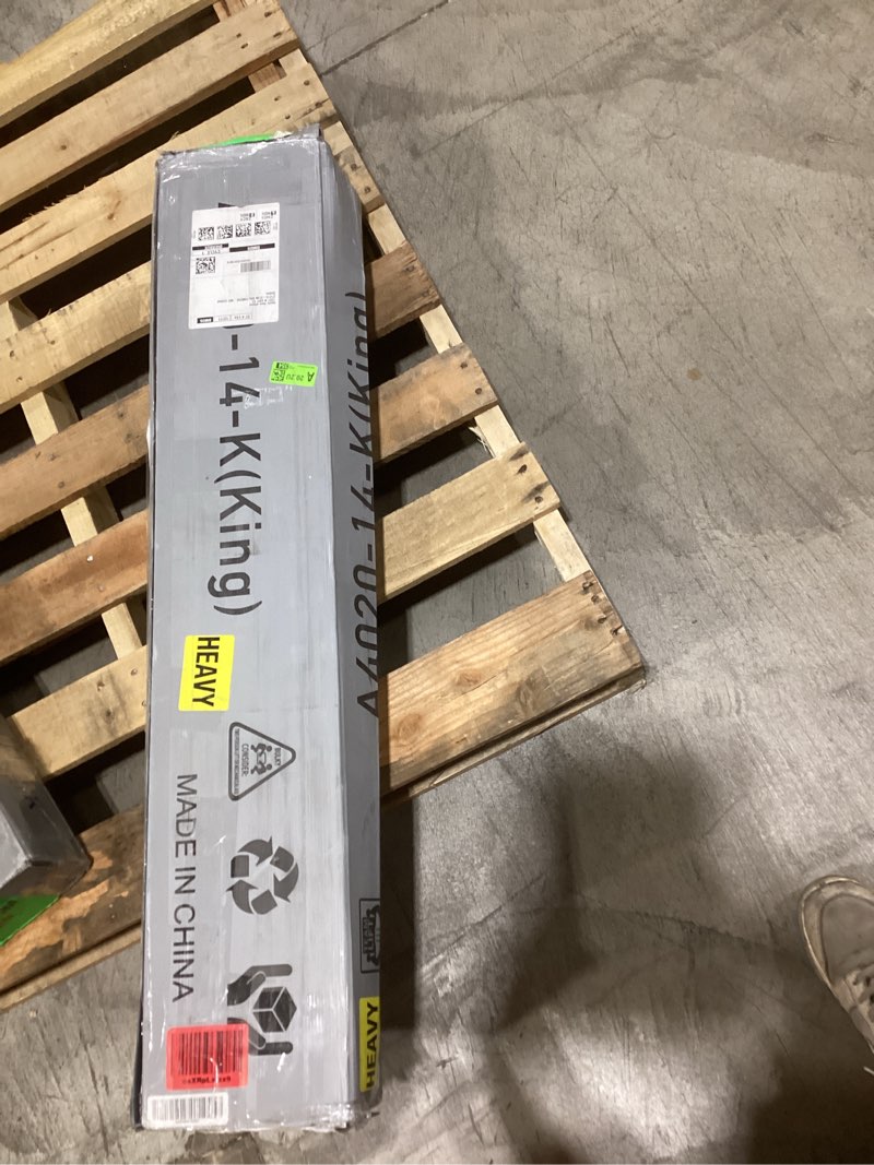 Condition photo showing New/Like New for Metal Bed Frame,King Size Bed Frame with Storage Space,Heavy Duty Sturdy Mattress Foundation,Easy Assembly,No Box Spring Needed, Black,18 Inch,King King 18 Inch