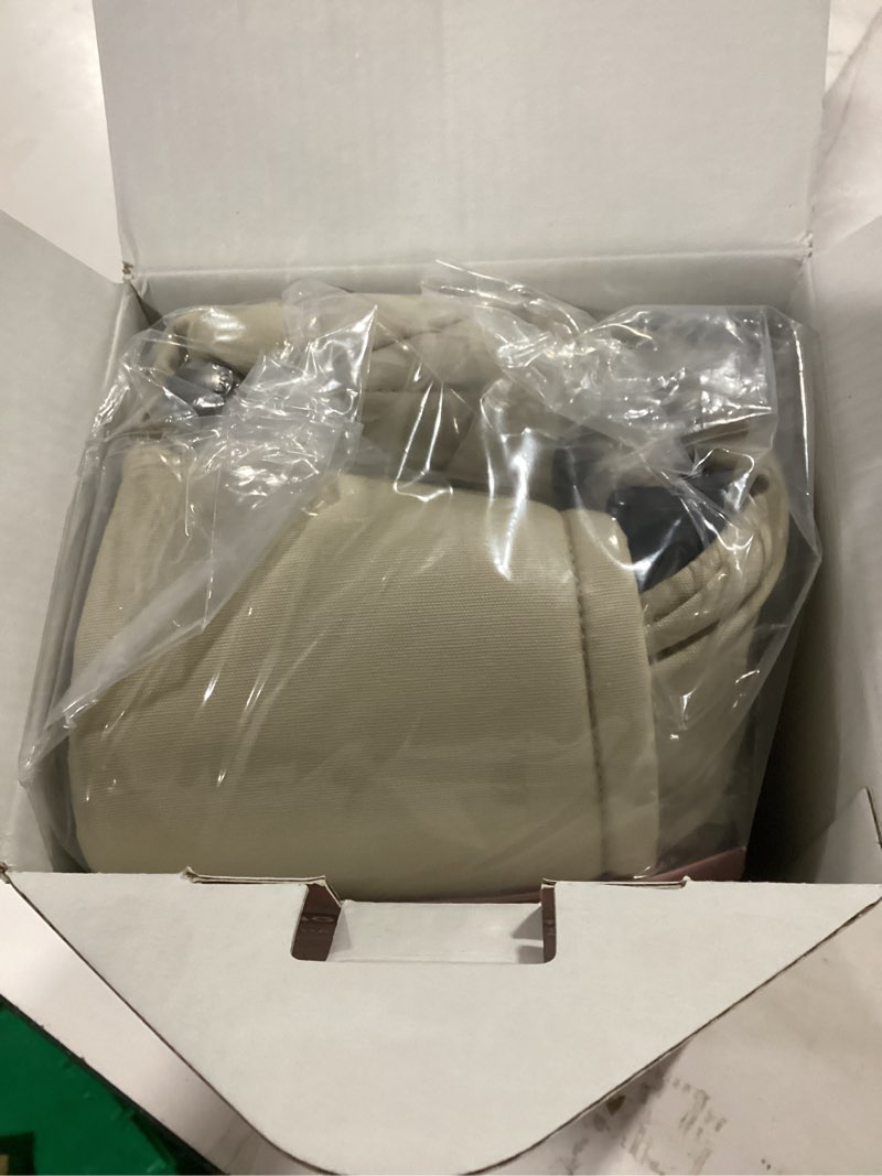 Condition photo showing New/Like New for momcozy baby carrier - ergonomic, cozy and lightweight carrier for 7-45lbs, effortless to put on, ideal for hands-free parenting, enhanced lumbar support, purehug for infant to toddler, khaki cotton-khaki