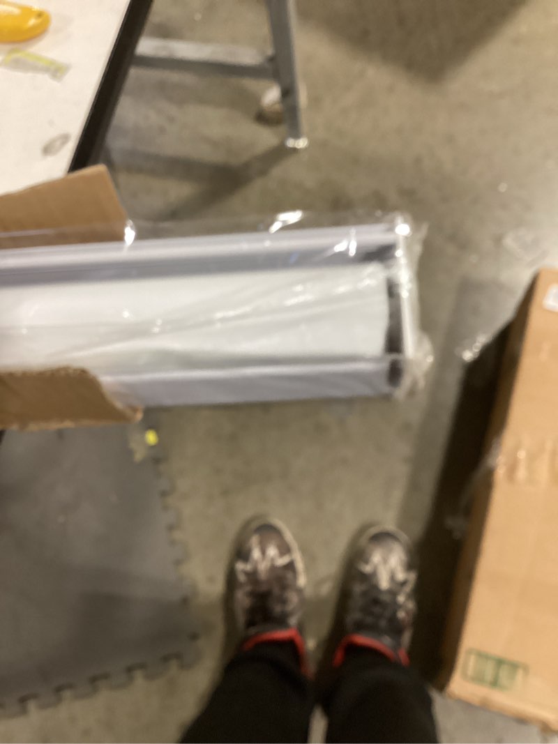 Condition photo showing New/Like New for Cordless Blackout Roller Shades for Windows & Doors, Free-Stop Shades with Valance, UV Protection, Thermal Insulated Window Blinds for Home, Bedroom, Office, White, 20" W x 72" H Drill Cordless-white 20"W x 72"H