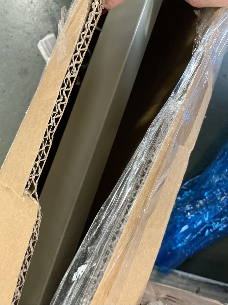 Condition photo showing As Is for Simple Houseware Industrial Grade Z-Base Garment Rack, 500lb Load with 62 Inches Extra Long Bar, Gray