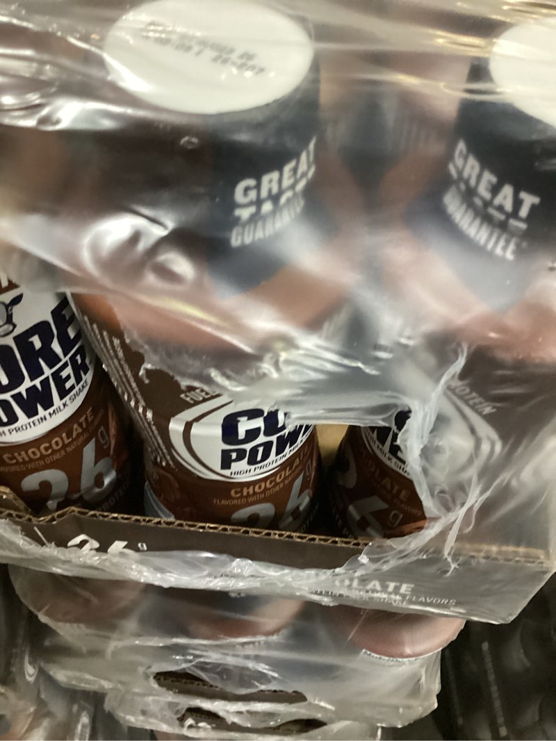Condition photo showing New/Like New for Core Power Protein Shake, Chocolate, 26g Bottle, 14oz, 12 Pack Chocolate 14 Fl Oz (Pack of 12)
