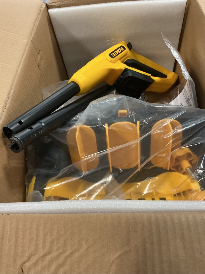 Condition photo showing Good Condition for Cordless Snow Shovel, 20V Electric Snow Blower Compatible with De-Wait(No Battery), 13.5 Inch Cordless Snow Removal Shovel with Directional Plate - Yellow No Battery-Yellow