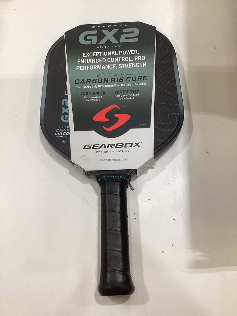 Condition photo showing Good Condition for gearbox gx2 pickleball paddle - carbon fiber face, sst 2.0 power core, high spin & control for an exceptional all around paddle hyper