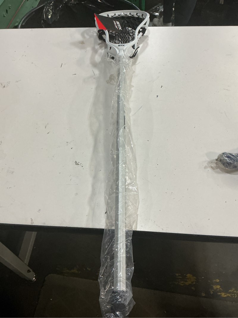 Condition photo showing Good Condition for stx lacrosse stallion 50 youth lacrosse complete stick, platinum/white, 39"
