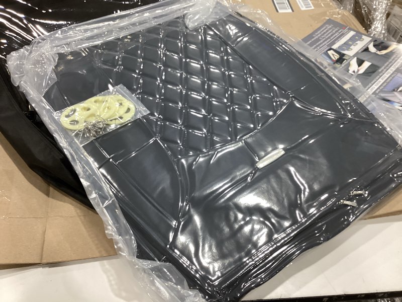 Condition photo showing Good Condition for chevy silverado gmc sierra 2 front seat covers 2007-2026 1500 2500hd 3500hd | aierxuan custom fit 3500hd truck pickup crew double extended cab waterproof leather protectors black 2 pcs front/black