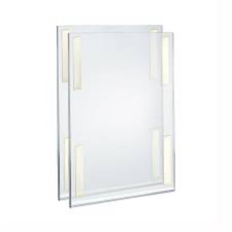 Azar Displays 122032-2PK 11x17-Inch H Wall Mount Acrylic Frame - Clear Acrylic Wall Frame Floating W