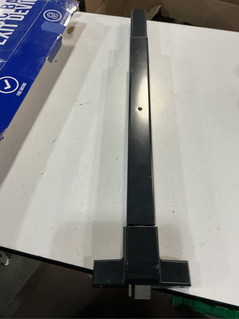 Condition photo showing As Is for commercial push bar panic exit device with lever handle, 304 stainless steel, ul10c & ansi grade 1 certified, emergency door hardware (1710p- push bar panic exit device+lever handle)