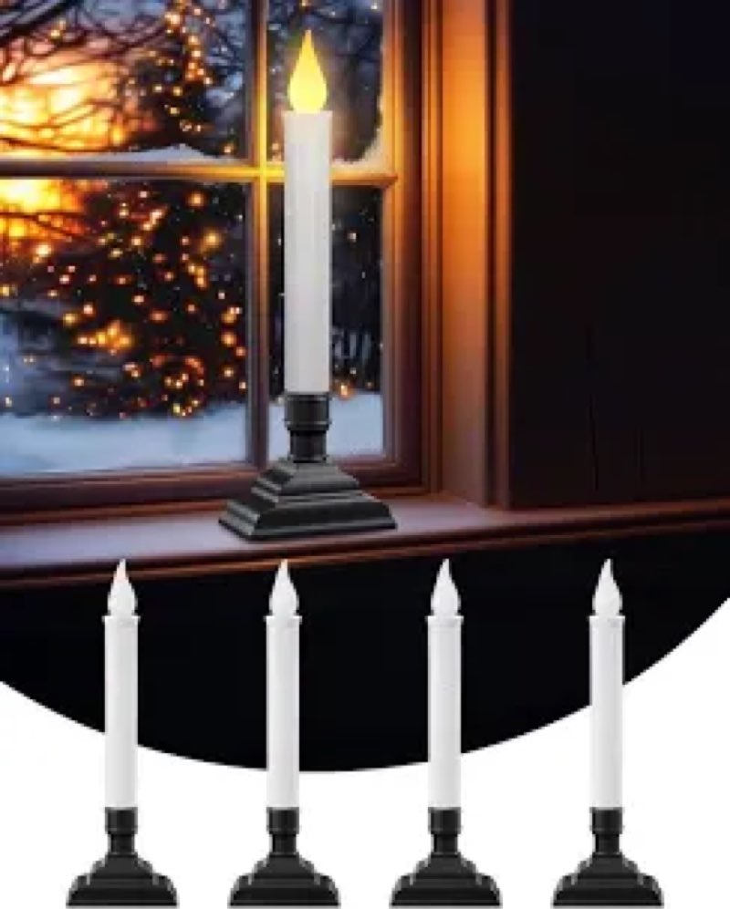 suraielec 4 pack battery operated window candles