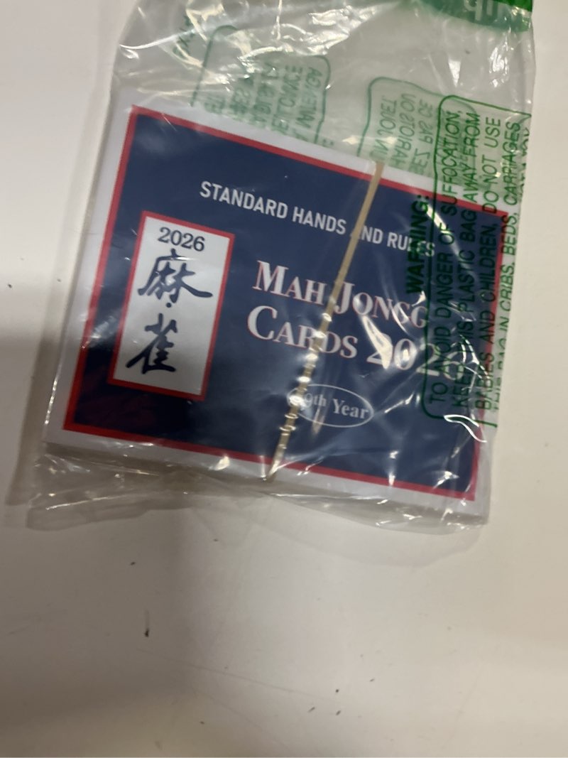 Condition photo showing New/Like New for mah jong cards 2026 revision - large print, 4-pack