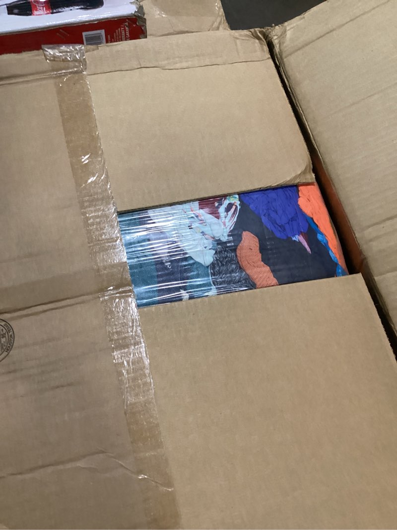 Condition photo showing New/Like New for Buffalo Industries (10085PB) Recycled Multicolored T-Shirt Cloth Rags, 50 lb. bag, All-Purpose Rag for Cleaning, Paint Spills and Cleanup, Staining, Polishing, Dusting, Made from Recycled Materials 50 lb Bag Multicolor