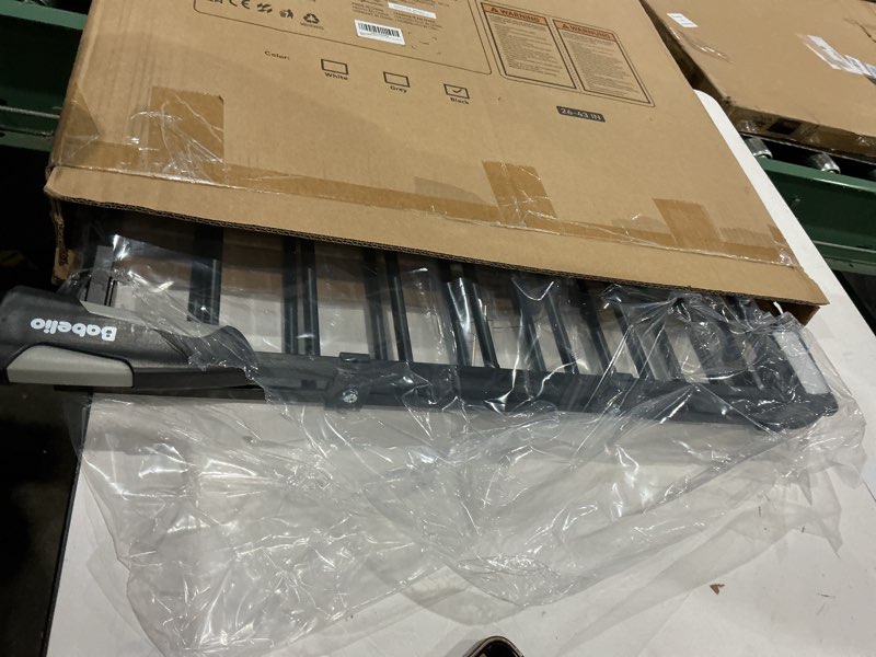 Condition photo showing Good Condition for babelio baby gate for stairs, kitchen & doorways, no bottom bar| one-handed operation| auto-close| hardware mount (drill needed) safety dog/pet gate (black - b17, 26-43" w, 28" h)