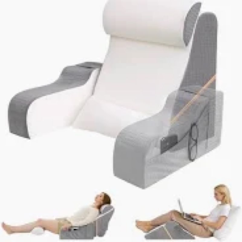 esuerdo 5pcs reading pillow for sitting in bed adult, 2 in 1 foldable back wedge pillow for sleep, e