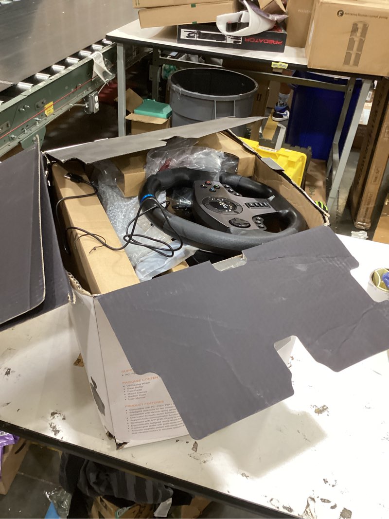 Condition photo showing Good Condition for PXN V9 Gaming Steering Wheel, 270/900 Degree with Pedals and Shifter for Xbox One, Xbox Series S/X,PC, PS4, PS3, Switch