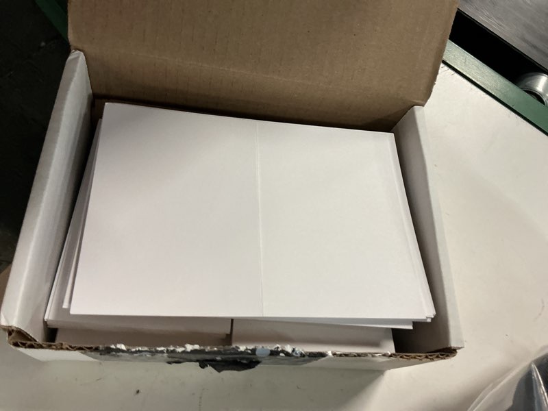Condition photo showing Good Condition for hamilco card stock folded blank cards with envelopes 3 1/2 x 4 7/8" scored white cardstock paper 80lb cover - 100 pack 100 cards with envelopes