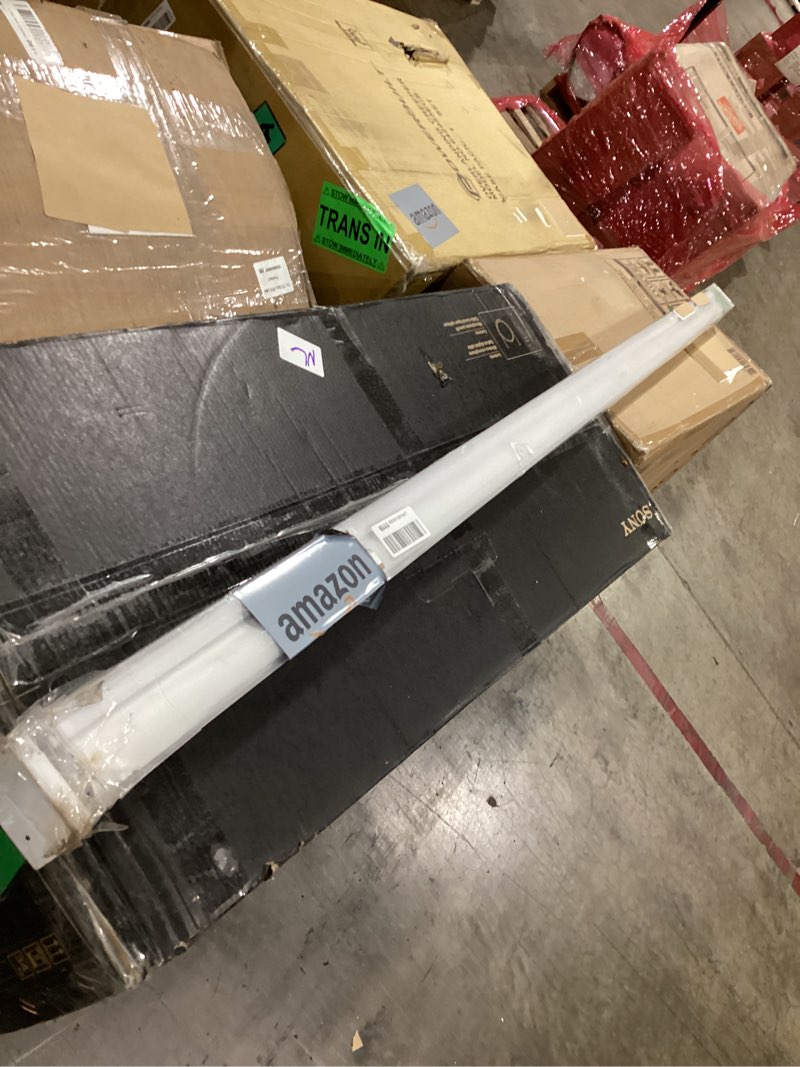 Condition photo showing As Is for cordless roller shades blackout blinds for windows room darkening rolled up shades with spring system, uv protection window shades door blinds for home and office (77" w x 72" h, white) 77"w x 72"h white