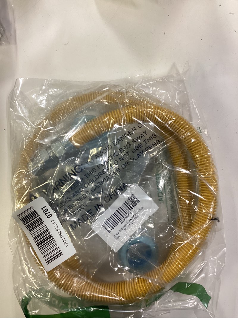 Condition photo showing New/Like New for 48" Gas Dryer Hose Kit,Stainless Steel Stove Gas Line with Connector 1/2" MIP 1/2"FIP 3/4"MIP Fitting,5/8" OD(1/2" ID) Gas Connector Kit for Stove,Gas Stove, Dryer,Water Heater-by MIFLUS 48in