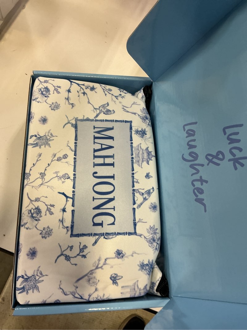 Condition photo showing Good Condition for tiasusan light blue american mahjong tile set(1.2"), 160 engraved tiles with mahjong tiles bag and mah-jongg accessories 160 light blue tiles