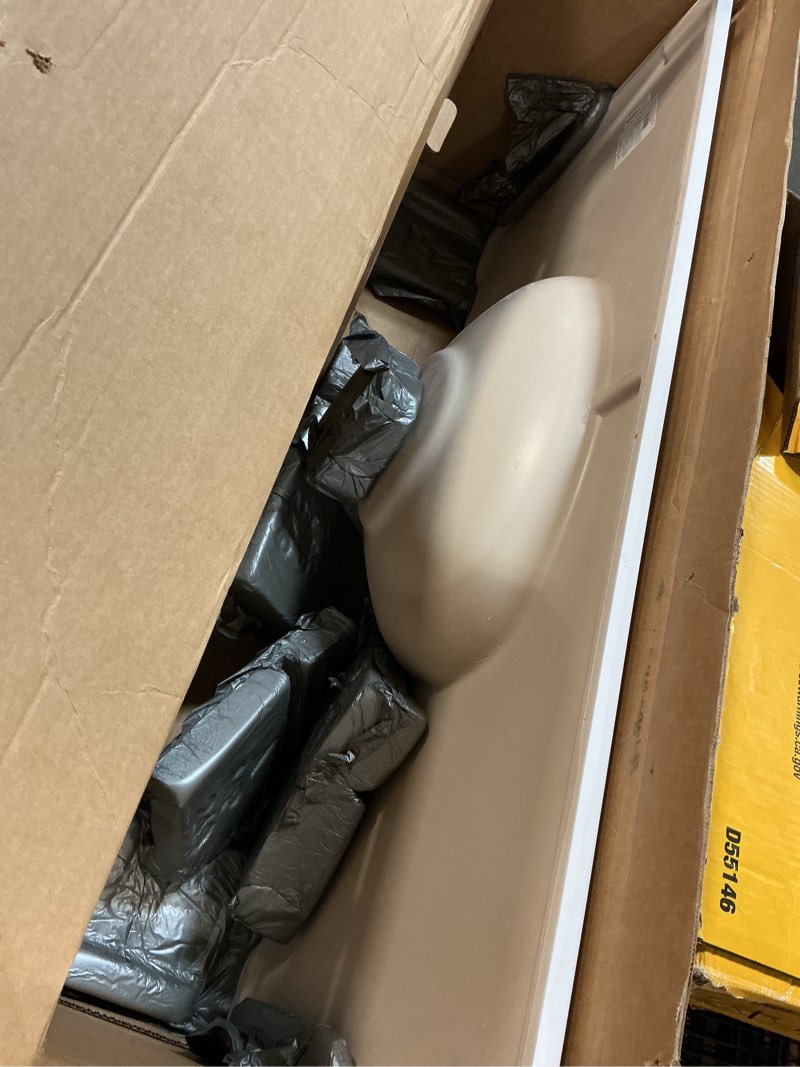 Condition photo showing Good Condition for project source cultured marble vanity tops 49-in x 22-in white cultured marble integral single sink 3-hole bathroom vanity top