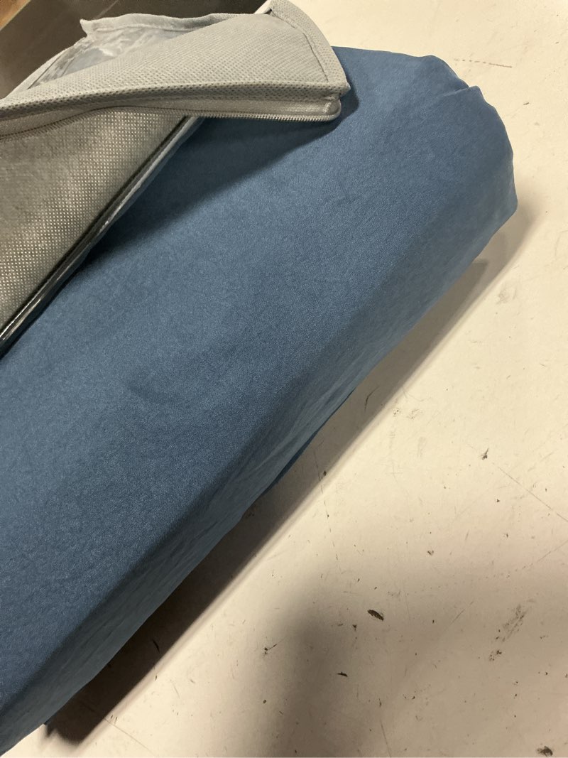 Condition photo showing Good Condition for bare home king sheet set - luxury 1800 ultra-soft stonewashed microfiber - brushed - deep pockets - easy fit - breathable bedding - sheet sets & pillowcases (king, bering sea) king 11 - bering sea