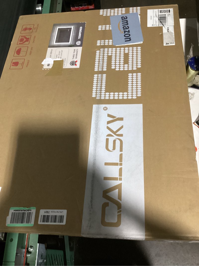 Condition photo showing New/Like New for 24"x 32" led mirror for bathroom, front and backlit controlled separately led wall vanity mirror, led vanity mirror with lights, stepless dimmable, anti fog, tempered glass, memory (etl) 32"l x 24"w