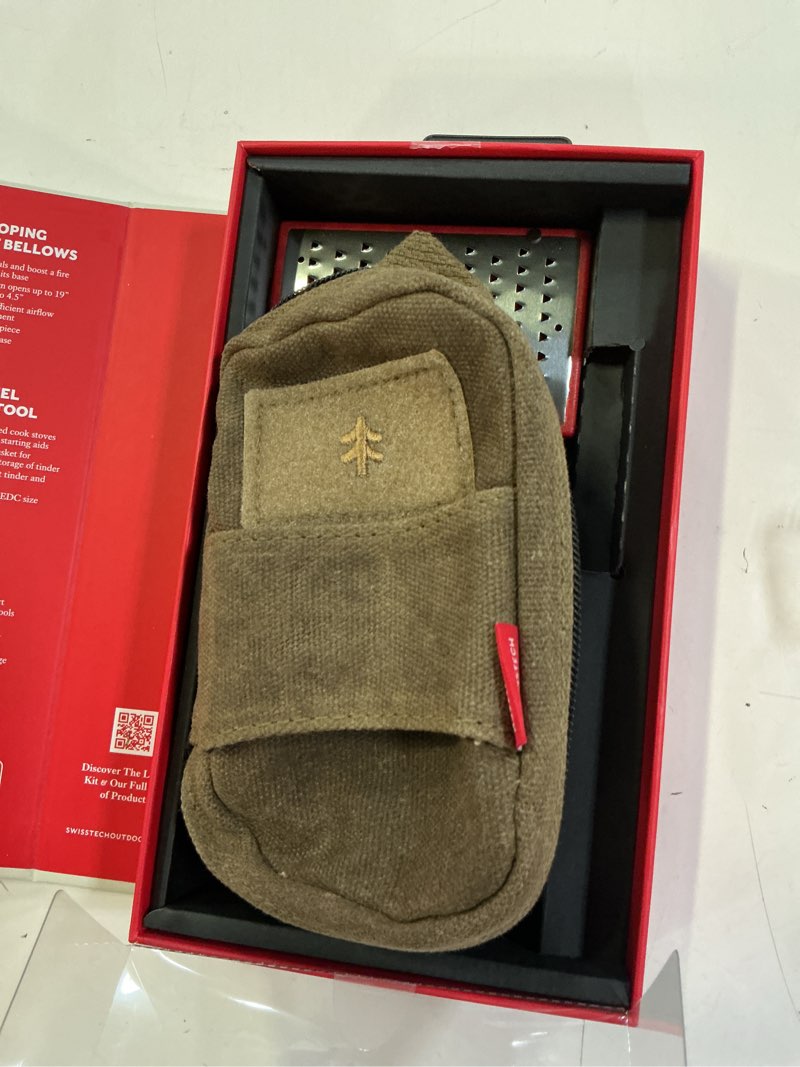 Condition photo showing As Is for swiss tech fixed blade kit, 6 piece, campfire, camping essentials set
