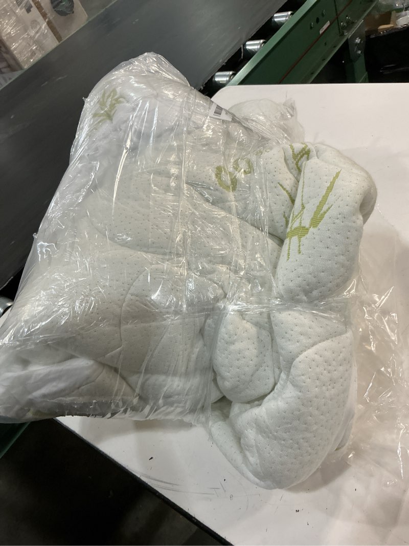 Condition photo showing Good Condition for air mattress cover queen size thick mattress cooling pad, viscose made from bamboo quilted mattress topper, noiseless extra plush pillow top mattress topper queen fits 8-23 inches deep mattresses bamboo viscose queen