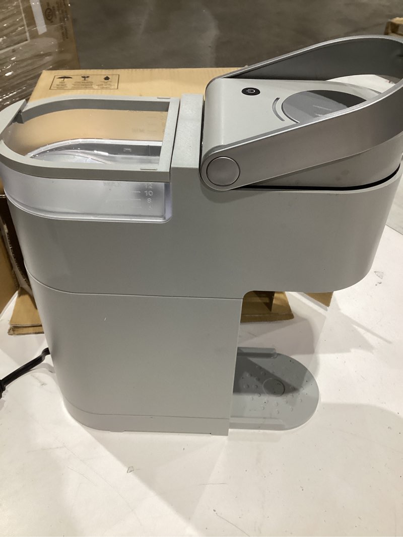 Condition photo showing As Is for keurig k-mini single serve k-cup pod coffee maker, 6 to 12oz brew size, with cord storage, perfect for small spaces, black