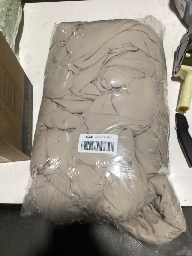 Condition photo showing As Is for Bedsure Full Size Comforter Set, Linen Soft Prewashed Bedding for All Seasons, 3 Pieces GentleSoft™ Warm Down Alternative Bed Set, 1 Lightweight Comforter (82"x86") and 2 Pillowcases (20"x26")